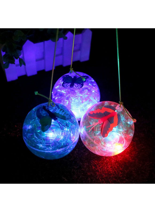 Super-cool Ribbon Bouncing Ball Gold Wire Jumping Ball Flash Crystal Ball Luminous Stall Toys Luminous Toys-Color:6.5CM Three-dimensional Animal With Rope