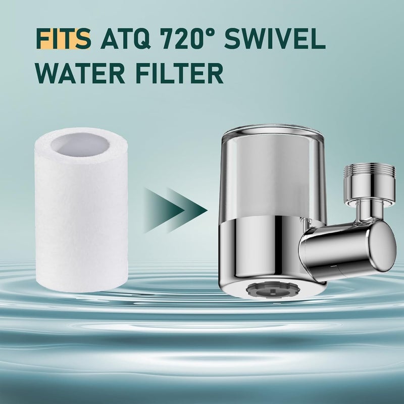 ATQ 3 pp Cotton Filter Elements Replacement for 720° rotatable Water Filter (Asin: B0F8QQCQT2) filter cartridges Removes Chlorine Fluoride Heavy Metal (Aerator720 Filter Cartridge pro- 3 pp) - Image 2