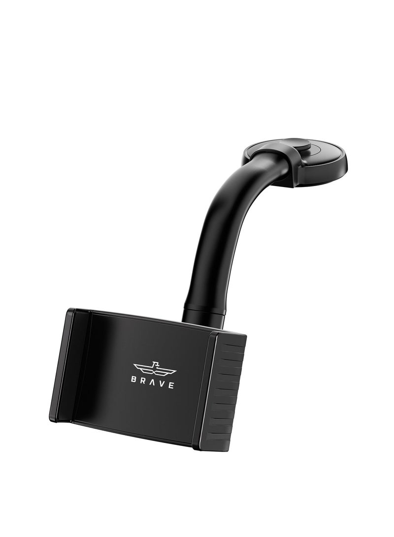 Brave Universal 360° Rotating Car Phone Holder – Adjustable Dashboard Mount, Hands-Free Mobile Stand, Anti-Slip Strong Fixation, Easy to Install, Compatible with All Smartphones including iPhone Air, iPhone 17/16/15/14/13/12 Series, Samsung Galaxy S25/S24/S23/S22 Ultra, Huawei, Xiaomi, Oppo, Vivo, and All Android Devices – Black - Image 2