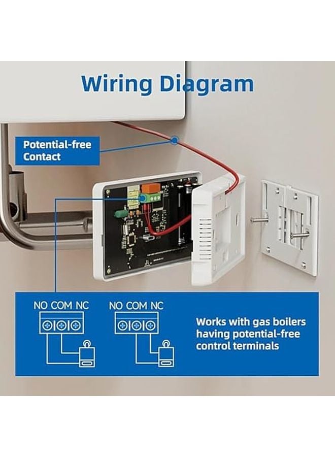Smart Thermostat Wifi Heat Cool Controller APP Voice Touchscreen Sensor Energy Saving Design 5 51x3 19x0 79 in - Image 5