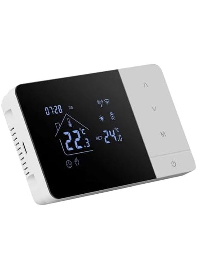 Smart Thermostat Wifi Heat Cool Controller APP Voice Touchscreen Sensor Energy Saving Design 5 51x3 19x0 79 in - Image 1
