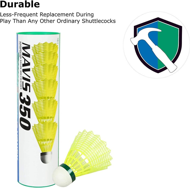 Yonex Mavis 350 Nylon Shuttlecock Pack of 6 for All - Image 5