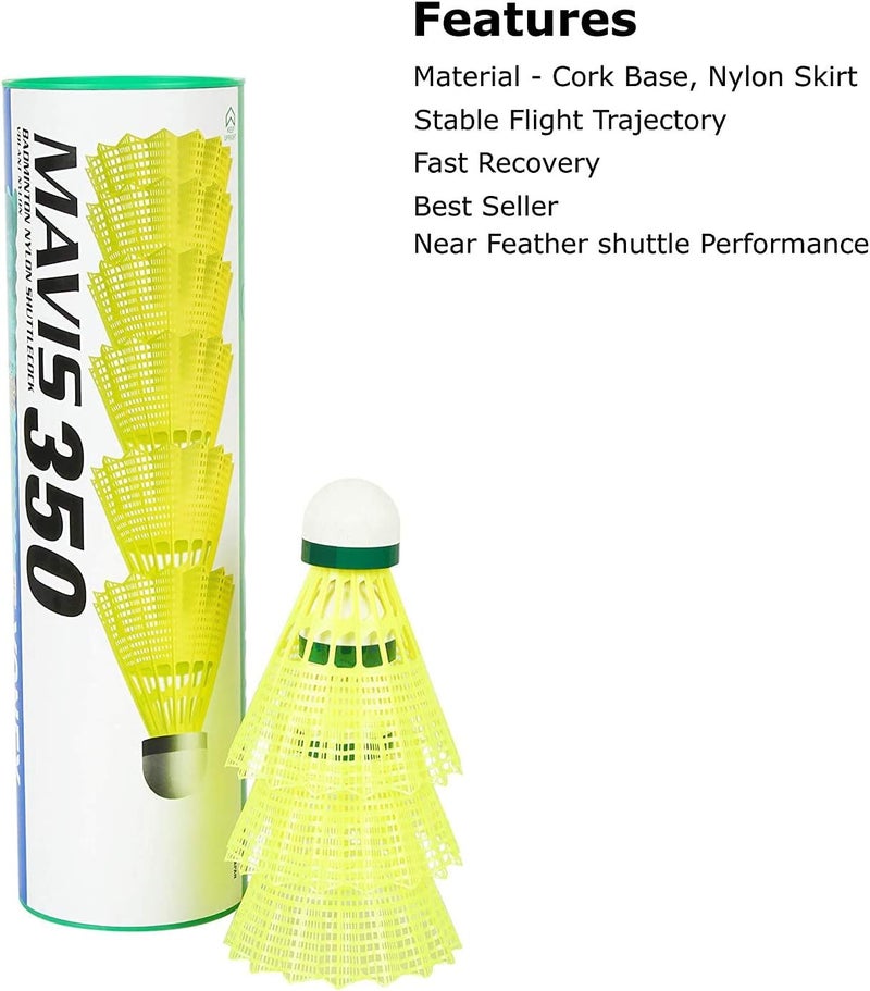Yonex Mavis 350 Nylon Shuttlecock Pack of 6 for All - Image 3