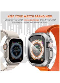 KASTWAVE Watch protective case compatible with Apple Watch Ultra 49mm,3pack Overall Shockproof TPU Soft Sensitive Touch Protective Case (Black/Grey/Clear)  - Image 3