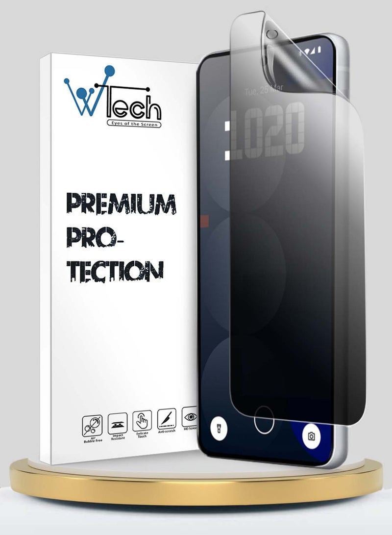 Wtech Nothing Phone (3a) 5G / 3a Pro 2025 Premium Hydrogel Anti Spy / Anti Privacy Film Thin and Flexible Screen Protector (MSHFMP) - Clear - Image 1