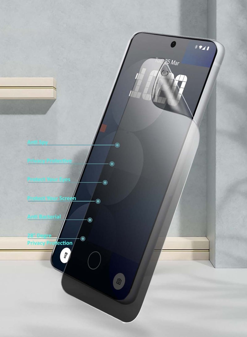 Wtech Nothing Phone (3a) 5G / 3a Pro 2025 Premium Hydrogel Anti Spy / Anti Privacy Film Thin and Flexible Screen Protector (MSHFMP) - Clear - Image 2