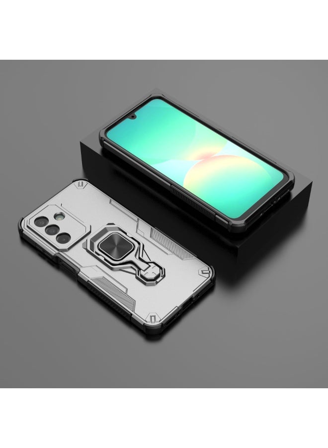 عام غطاء هاتف مقاوم للسقوط متوافق مع سامسونج جالكسي A26 5G 6.7 بوصة - مع حامل حلقي مدمج، هيكل ناعم رفيع مقاوم للصدمات، غطاء واقي ضد الانزلاق والسقوط - Image 4