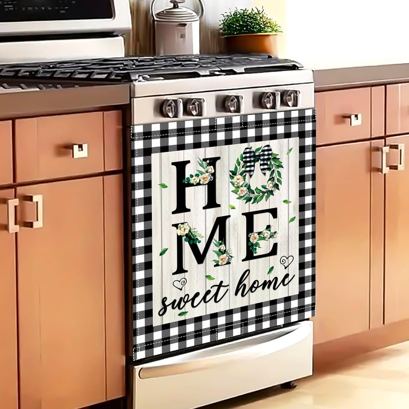 KAPLIPE Sweet Home Dishwasher Magnet Cover, Spring Eucalyptus Leaves Dishwasher Magnetic Cover for Kitchen Decoration Farmhouse Dish Washer Covers Refrigerator Sticker Fridge Panel Decal 23x26In - Image 4
