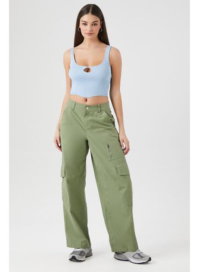 FOREVER 21 Sweater-Knit Cutout Cropped Tank Top - Image 4