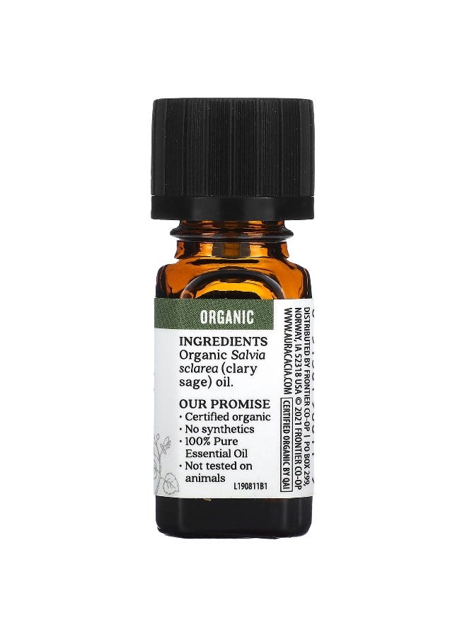 Aura Cacia Aura Cacia, Pure Essential Oil, Organic Clary Sage, 0.25 fl oz (7.4 ml)  - Image 2