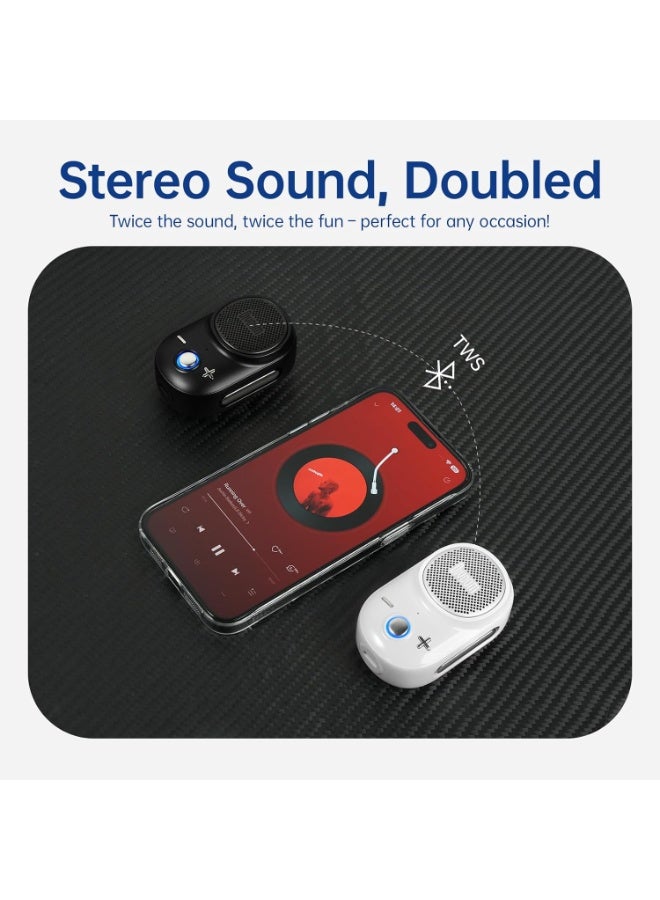 Divoom iTour-S Mini Wearable Bluetooth Speaker – 4.2W Hi-Fi Audio, Punchy Bass, IP67 Waterproof & Dustproof, Clip-On Design, 10-Hour Battery, True Stereo Pairing - Image 5