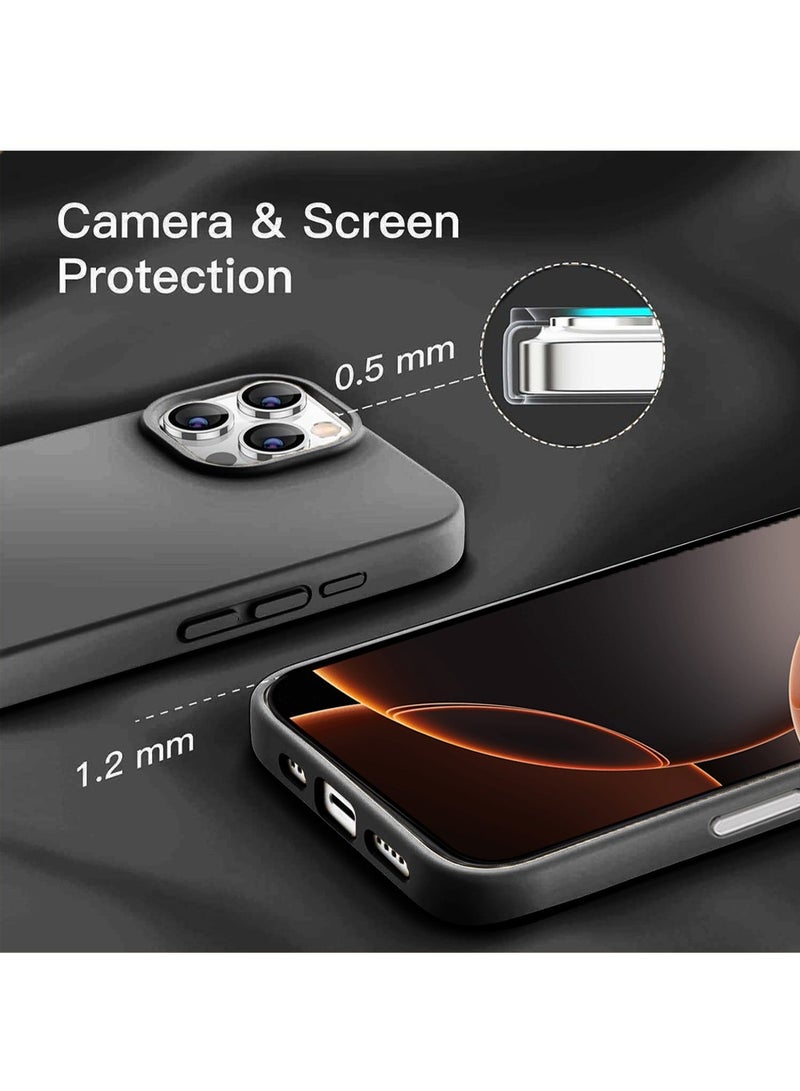 Techie Soft Smooth Silicone MagSafe Back Cover Case with Inner Microfiber Lining for Apple iPhone 16 Pro Max – Black - Image 3