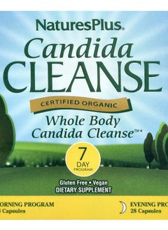 NaturesPlus Candida Cleanse 7 Day Program 2 Bottles 28 Capsules Each 
