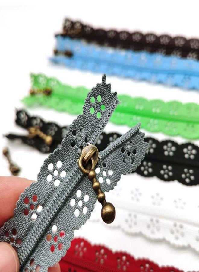 LNKA 40Pcs Novelty Sewing Lace Zippers 20CM(7.8inch) 3# End Zipper DIY Nylon Coil Flower Zipper for DIY Sewing Tailor Craft Bed Bag - Image 4