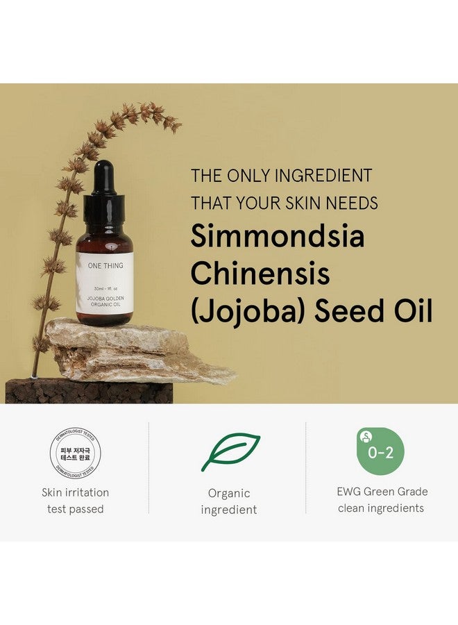 ONE THING Jojoba Golden Organic Oil 1.01 Fl Oz Moisturizing Natural Oil For Face Body Hair Nails Dry Skin Cold Pressed Unrefined Korean Skincare - Image 3