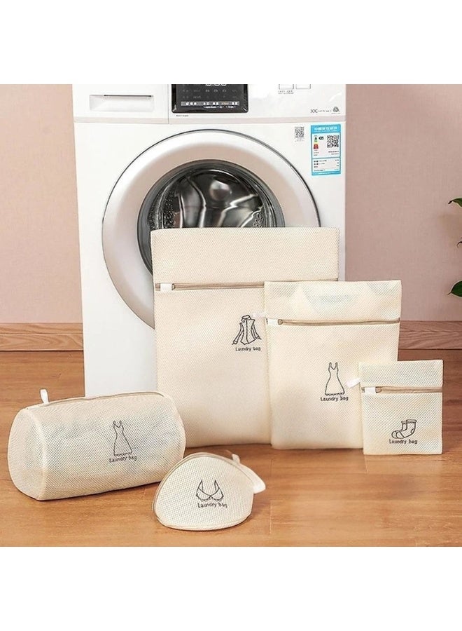 فالمر مجموعة من 5 شبكات لغسل الملابس بسحّاب في الغسالة، حمالة الصدر، الأحذية، حقيبة السفر، الجوارب، الملابس الداخلية، ملابس الأطفال - Image 1