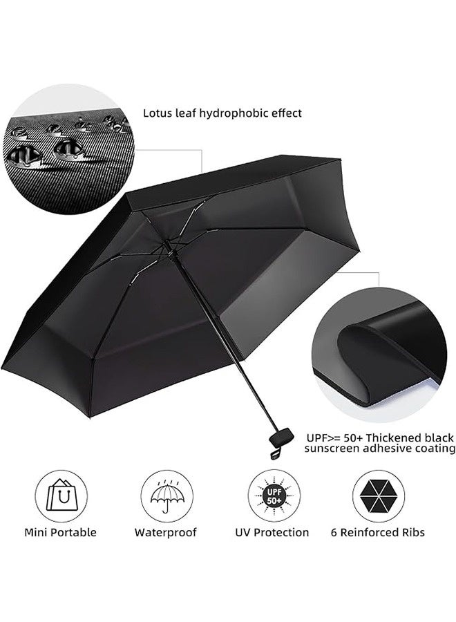 Mini Travel Sun Umbrella,Small Compact UV Umbrella for Sun and Rain,Lightweight Portable,Windproof Parasol Umbrella with UV Protection for Women Men Kids ,Small Folding Capsule Umbrella - Image 4