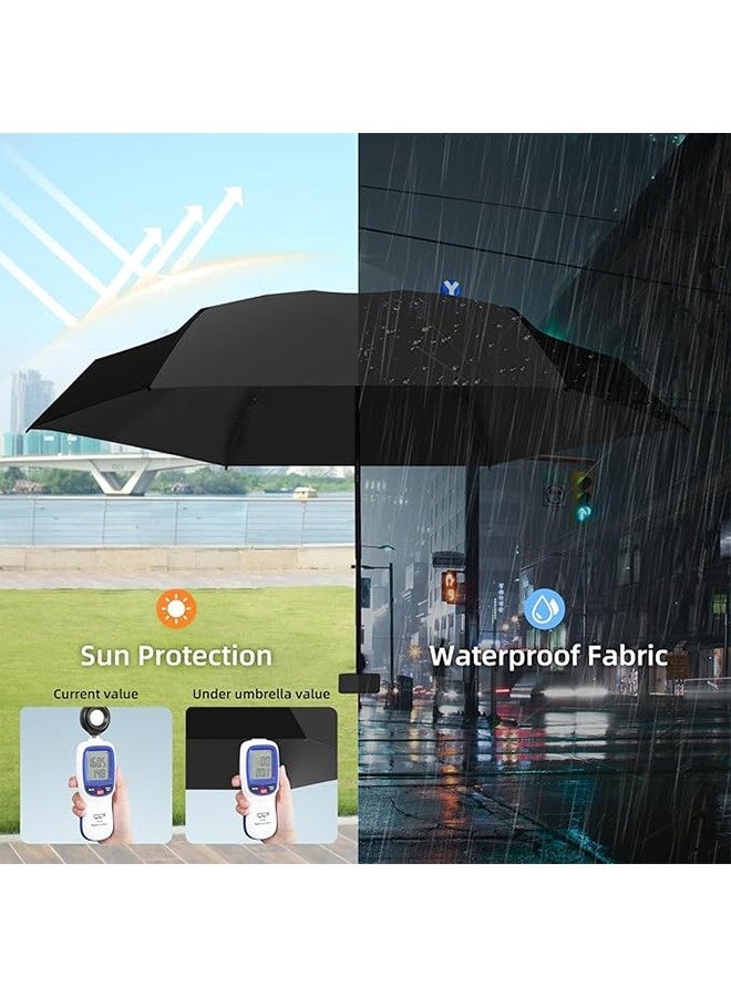 Mini Travel Sun Umbrella,Small Compact UV Umbrella for Sun and Rain,Lightweight Portable,Windproof Parasol Umbrella with UV Protection for Women Men Kids ,Small Folding Capsule Umbrella - Image 5
