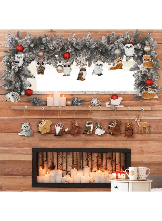 Jexine Jexine 30 Pieces Plush Animal Christmas Ornaments, Felt Woodland Forest Furry Animals Ornaments, Farm Animal Ornaments for Christmas Tree Ornaments Backpack Holiday Party Hanging Decor Home (Fresh) - Image 5