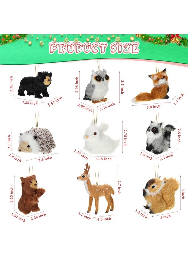 Jexine Jexine 30 Pieces Plush Animal Christmas Ornaments, Felt Woodland Forest Furry Animals Ornaments, Farm Animal Ornaments for Christmas Tree Ornaments Backpack Holiday Party Hanging Decor Home (Fresh) - Image 2