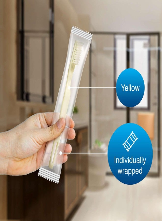 TenderGentle Medium Soft Toothbrushes for Adults and Kids - Box of 24 Yellow Tooth Brushes - Individually Wrapped - Image 3