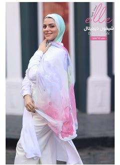 ايل طرحة وشاح حجاب إسلامي شيفون فاخر للنساء للمناسبات والأيام العادية - مقاس (200 سم × 75 سم) 