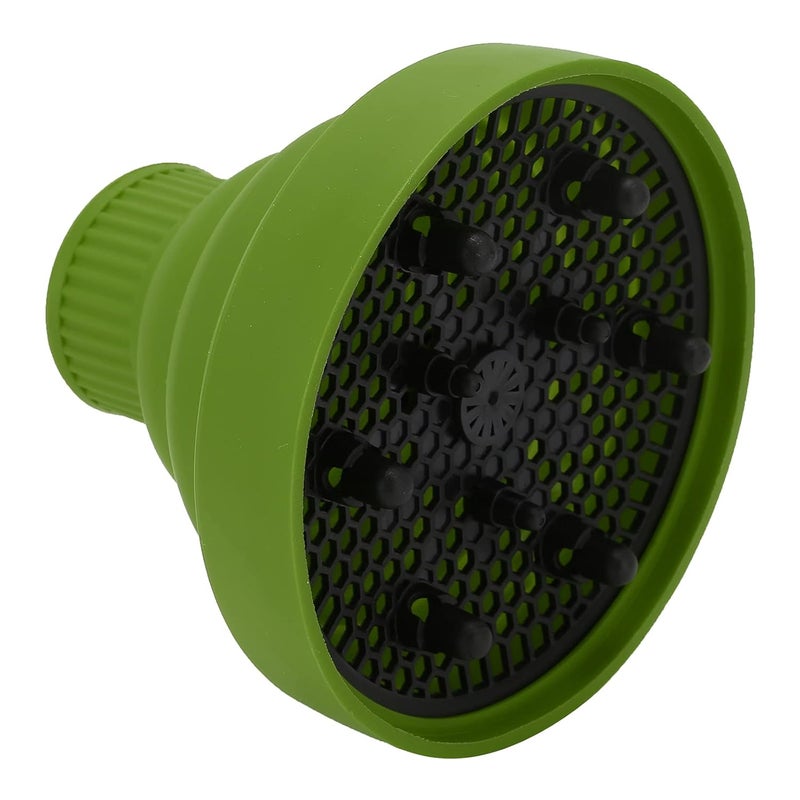 woobles Hair Dryer Diffuser, Universal Collapsible Hair Dryer Diffuser, Professional Blow Dryer Diffuser Portable Travel Folding Hair Blow Dryer Diffuser Attachment for Natural Thick Hair(green) - Image 2