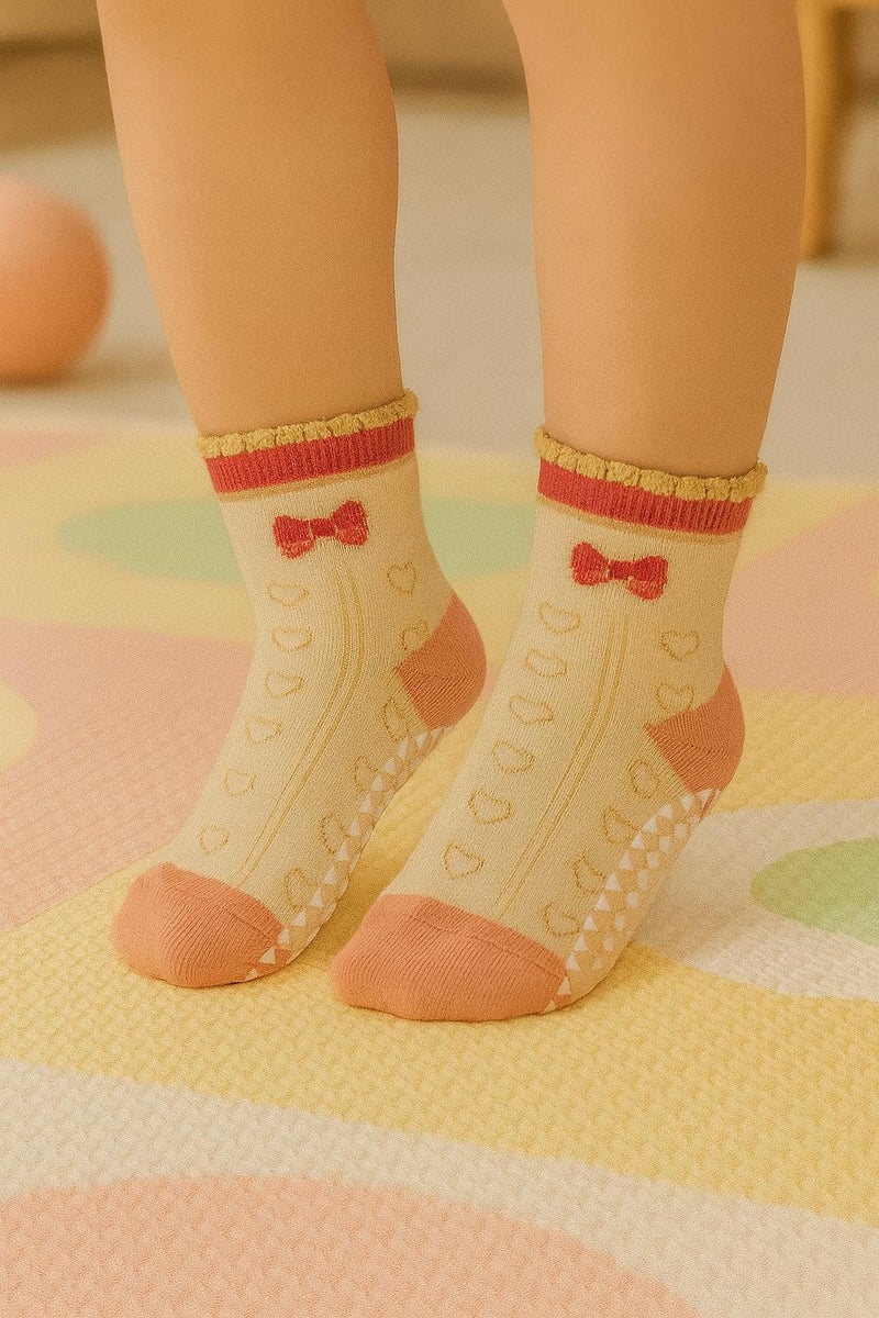 KETKAR Kids Woolen Socks | Anti-Slip Crew Socks with Grippers for Boys & Girls (Pack of 4, Ages 8-12 Years) - Image 2