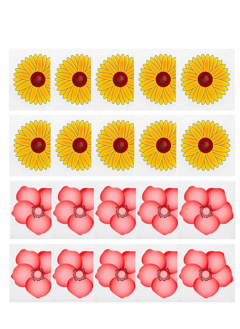 KASTWAVE - Window Fly Traps, 30 PCS Flies & Bug Fly Trap, Floral Pattern Design Sticky Fly Catcher for Indoor Houseflies Fly Gnat, Nontoxic and Pesticide-Free - Image 1