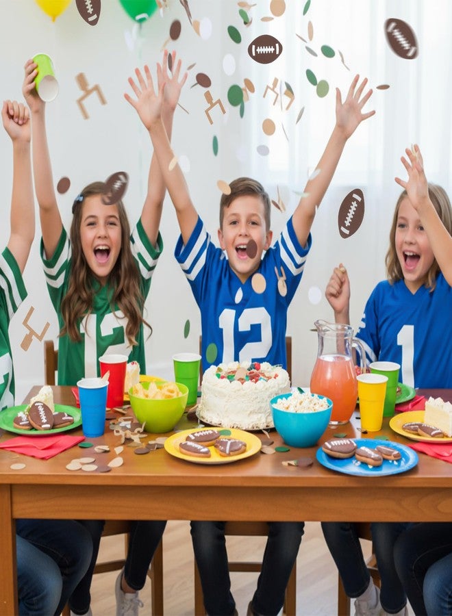 جريفوسيا 200 قطعة من قصاصات الورق الملونة على شكل كرة قدم، زينة طاولة لحفلات أعياد الميلاد، زينة حفلات أعياد الميلاد للأولاد والرجال، زينة طاولة لحفلات استقبال المولود الجديد - Image 3