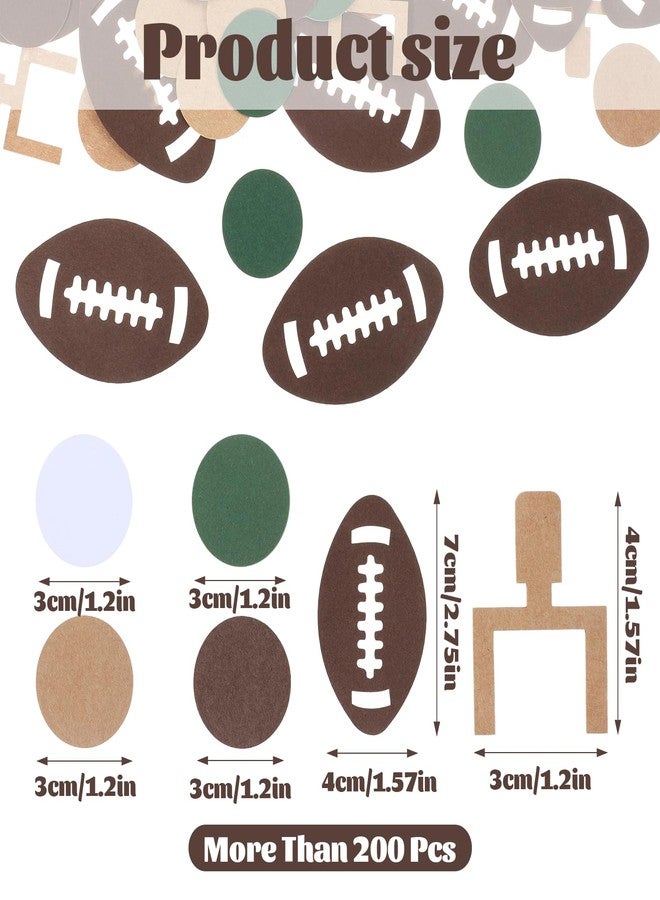 جريفوسيا 200 قطعة من قصاصات الورق الملونة على شكل كرة قدم، زينة طاولة لحفلات أعياد الميلاد، زينة حفلات أعياد الميلاد للأولاد والرجال، زينة طاولة لحفلات استقبال المولود الجديد - Image 2