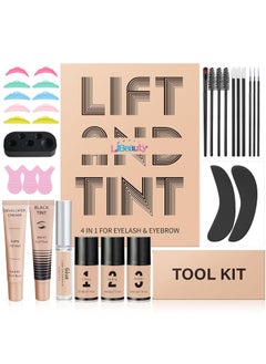 Libeauty Lash Lift Kit and Black Color Brow Lamination Kit Quick Curling Perming  Coloring with Complete Tools DIY at Home and Popular with Salons Black