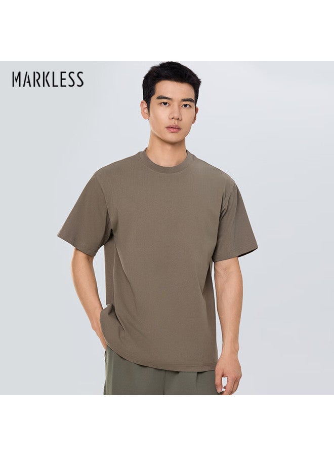 Markless قميص 7a المضاد للبكتيريا للرجال، صيفي فضفاض كم قصير، 3645 لاتيه بني جديد، 2XL - Image 1