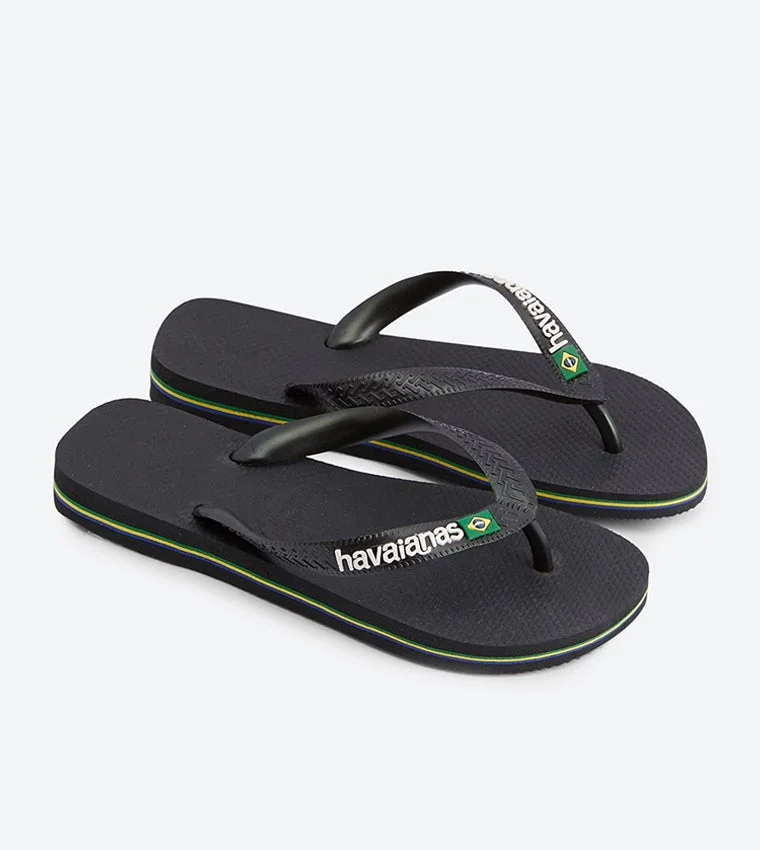 Havaianas Black/Black Hav. Brasil Logo  | Best Price UAE