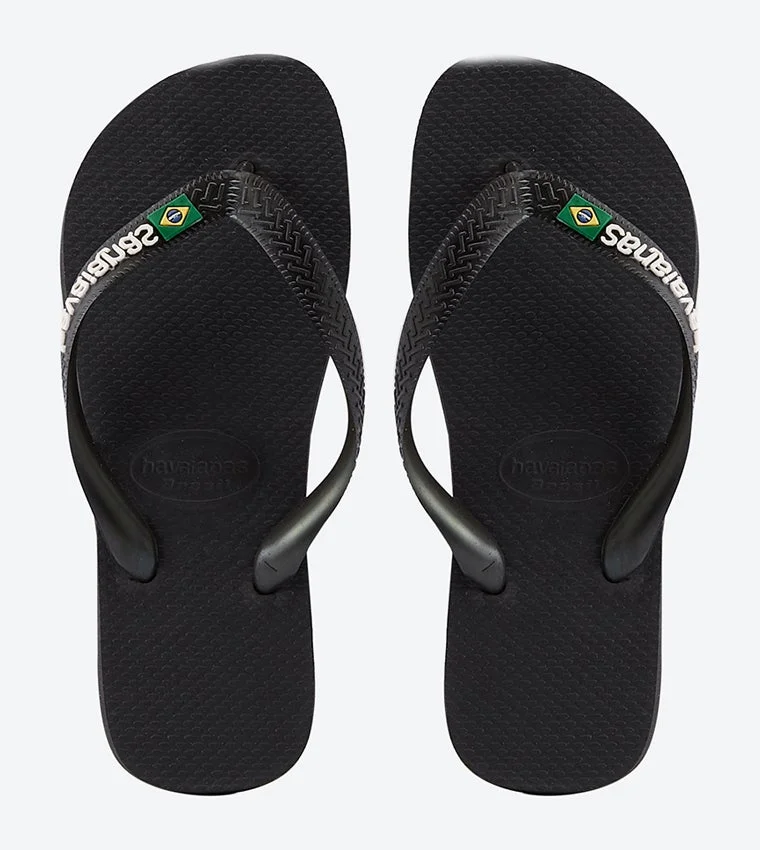 Havaianas Black/Black Hav. Brasil Logo  | Best Price UAE