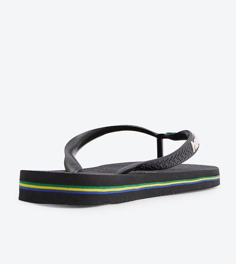 Havaianas Black/Black Hav. Brasil Logo  | Best Price UAE