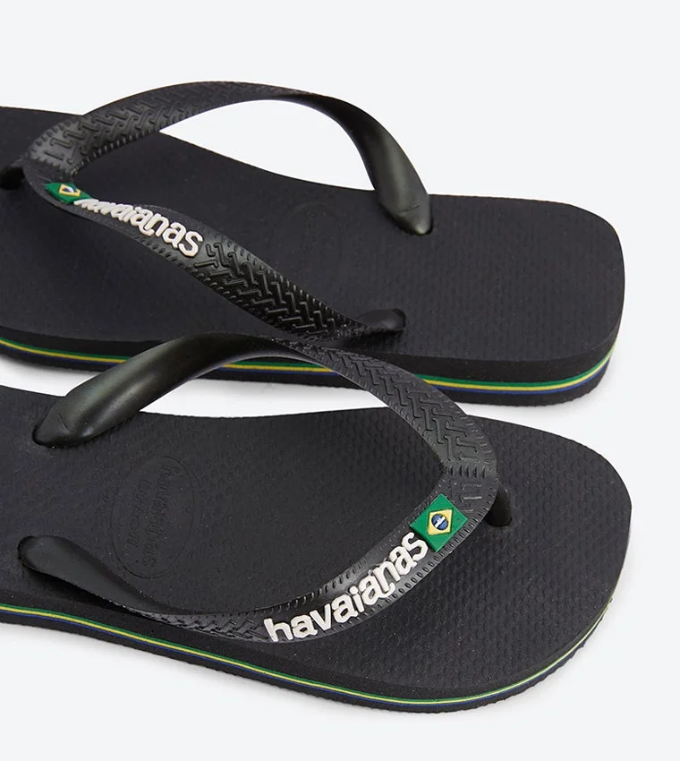 Havaianas Black/Black Hav. Brasil Logo  | Best Price UAE
