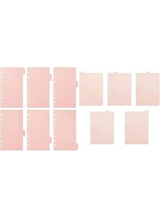 A5 A6 Notebook Index Tabs 2 Sets Light Pink 6 Hole Punched Binder Dividers Planner Accessories