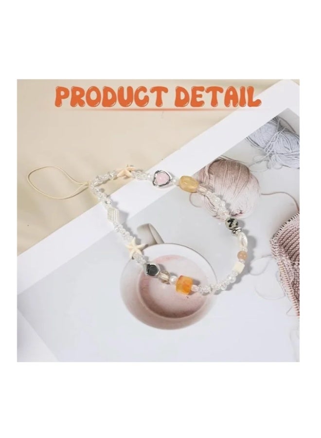 ShebSheb Beaded Phone Charms, Summer Style Wrist Strap Lanyard,Cute Camera Charm Strap - Image 5