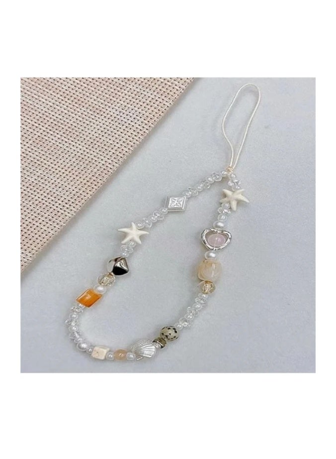 ShebSheb Beaded Phone Charms, Summer Style Wrist Strap Lanyard,Cute Camera Charm Strap - Image 2