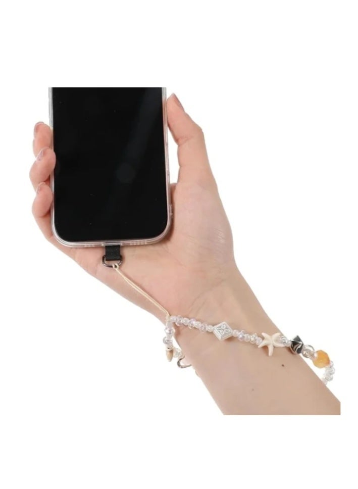 ShebSheb Beaded Phone Charms, Summer Style Wrist Strap Lanyard,Cute Camera Charm Strap - Image 3