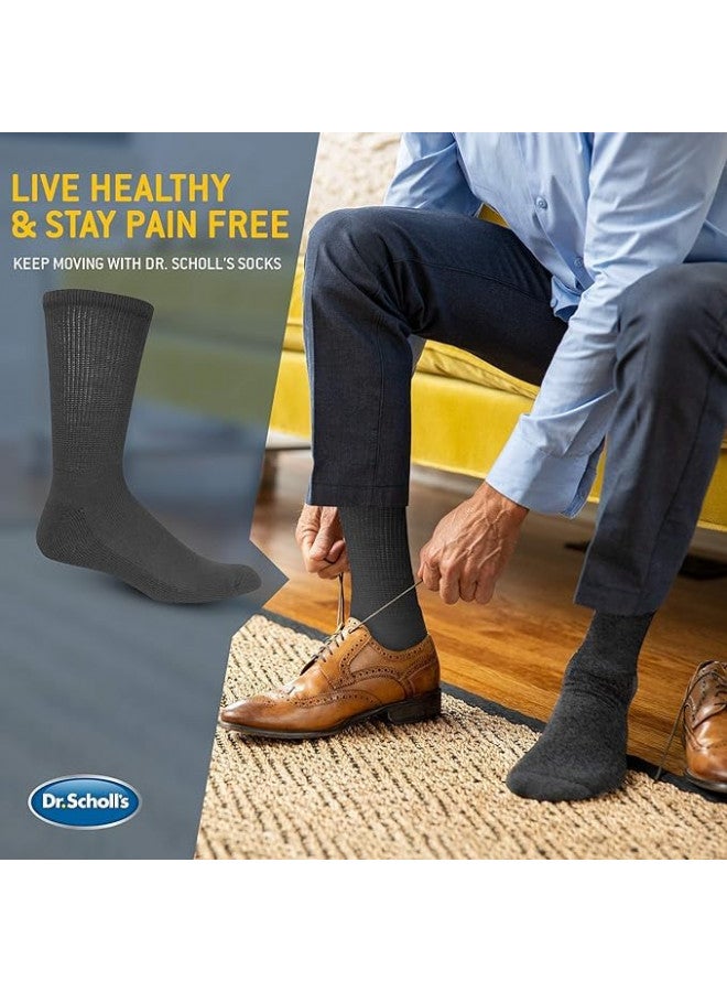 Dr. Scholl's Dr. Scholl's Men's 4 Pack Diabetic and Circulatory Non Binding Ankle Socks, White, Shoe Size: 7-12 - Image 3