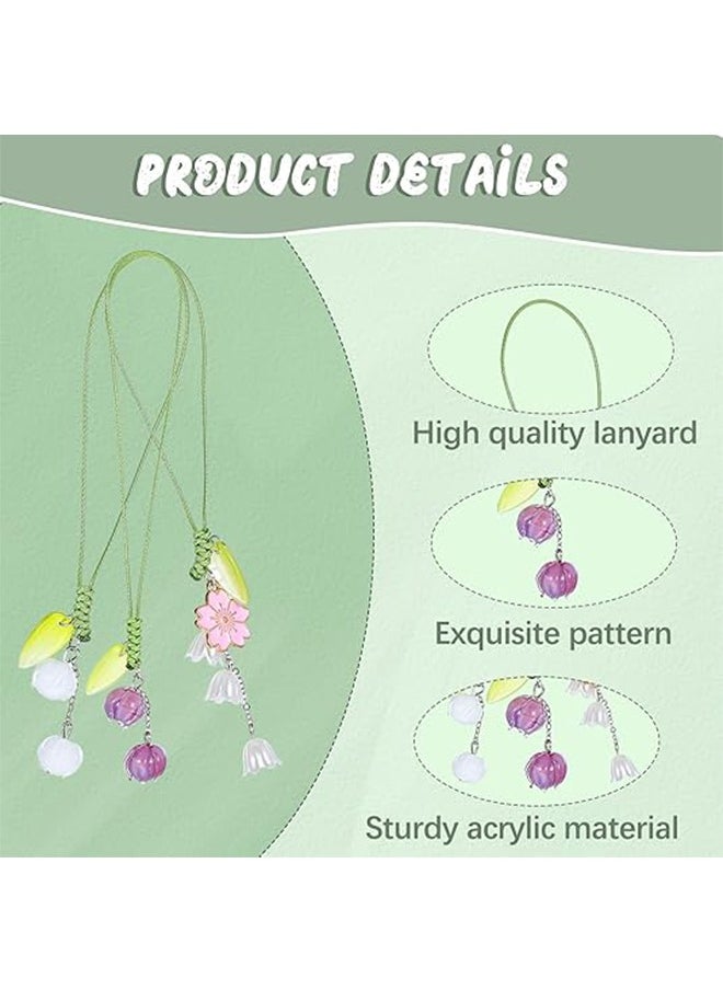 3 Pcs Creative Tulip Flower Mobile Phone Pendant, Cute Flower Cell Phone Charm Strap, Floral Keychain String Ornament for Mobile Phone Car Key Purse Backpack Wallet Headphone Decoration Women Girls - pzsku/ZC764FCDC25AA3C502C44Z/45/_/1729923158/3f3929a0-c059-4ebf-a016-1dca61d9420a