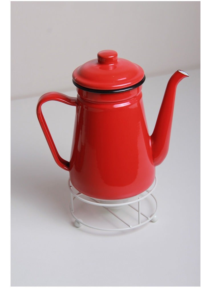 A teapot and coffee set with a stove heater, 4 pots, and a serving tray with a distinctive and modern design, 7 pieces