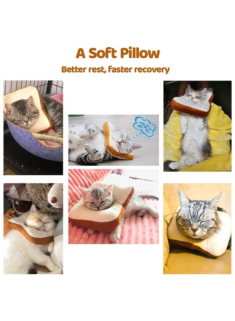 متجر الفرح طوق مخروطي ناعم قابل للتعديل بتصميم لطيف للقطط، طوق للتعافي، طوق مخروطي للرقبة بعد العمليات الجراحية، طوق إليزابيثي للقطط الصغيرة - Image 3