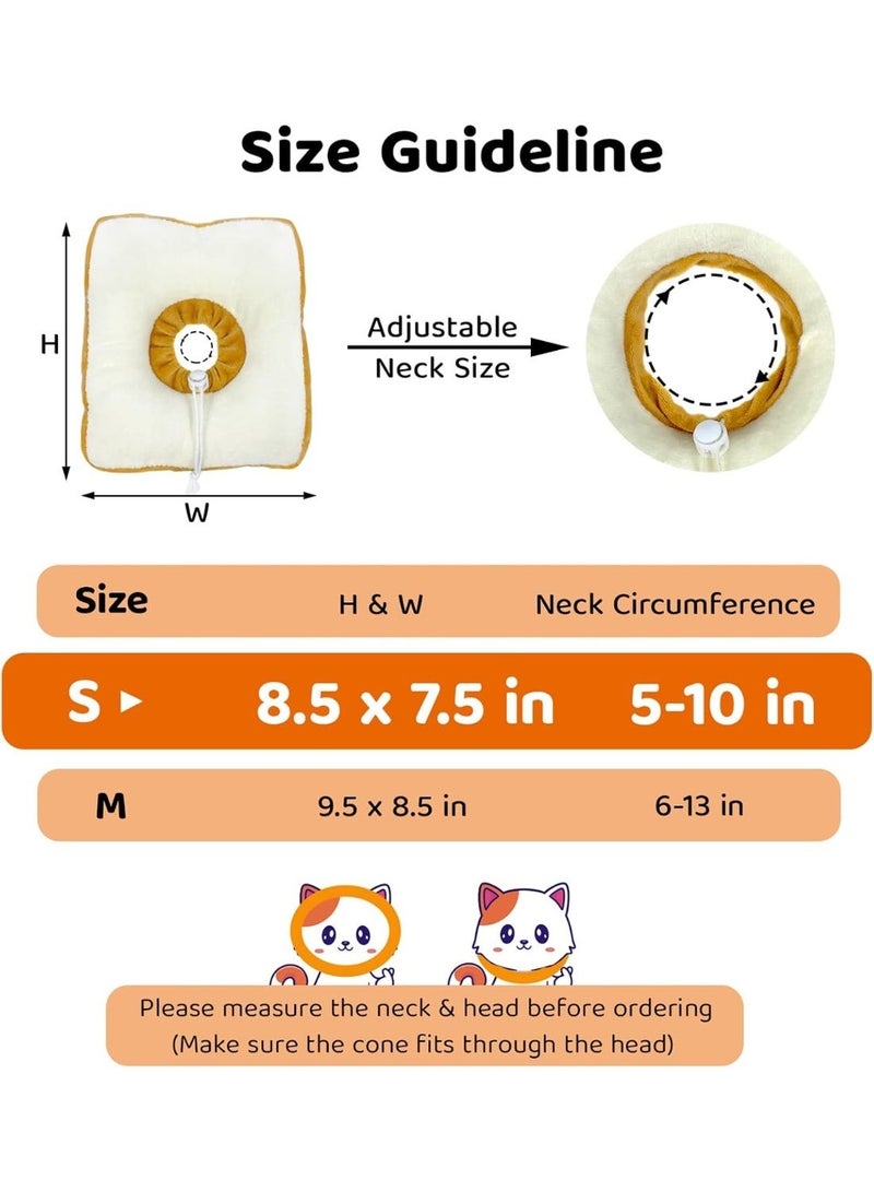 متجر الفرح طوق مخروطي ناعم قابل للتعديل بتصميم لطيف للقطط، طوق للتعافي، طوق مخروطي للرقبة بعد العمليات الجراحية، طوق إليزابيثي للقطط الصغيرة - Image 5