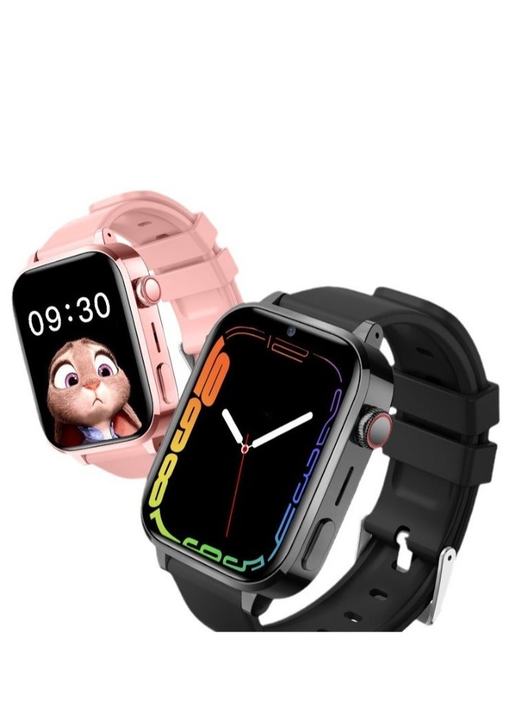 AROAQ Kids Smart Watch, Multifunctional Touching Screen Children Smartwatch, large screen multi-function video call smart watch for boys and girls, H18V Android model-[Black] - Image 3