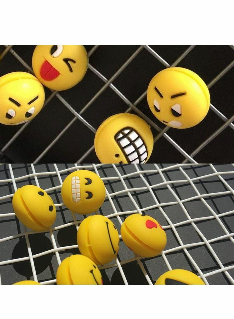 Generic Tennis Vibration Dampeners, 8Pcs Racket Shock Absorbers, Smile Face Silicone Absorbers racket dampene, Durable Long-Lasting, Great for Players, Random Style - Image 5