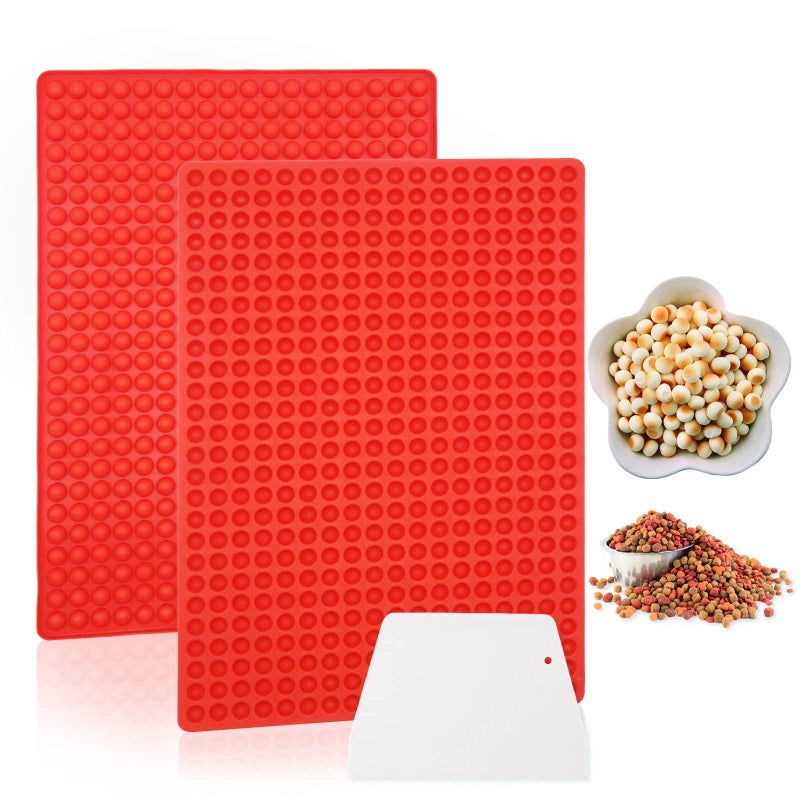 Bongpuda 2 Pack 468Cavity Mini Round Silicone MoldsChocolate Drops MoldsDog Treat MoldsGummy MoldsCandy MoldsFor JellyCandyGummyPellet Baking Molds