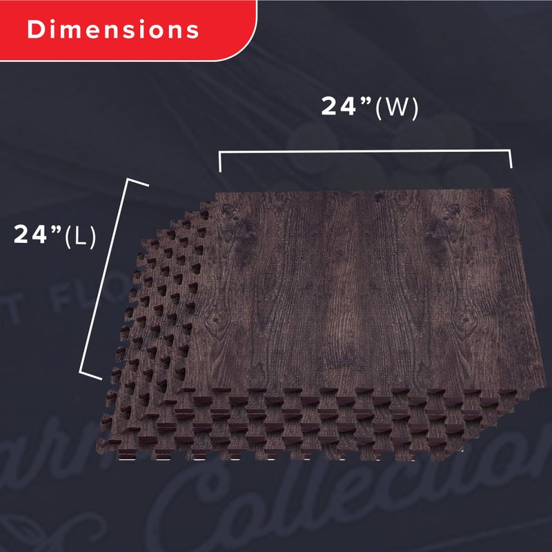 We Sell Mats Forest Floor Farmhouse 3/8 Inch Thick Printed Foam Tiles, Premium Wood Grain Interlocking Foam Floor Mats, Anti-Fatigue Flooring â€“ Stylish Flooring Solution - Image 4